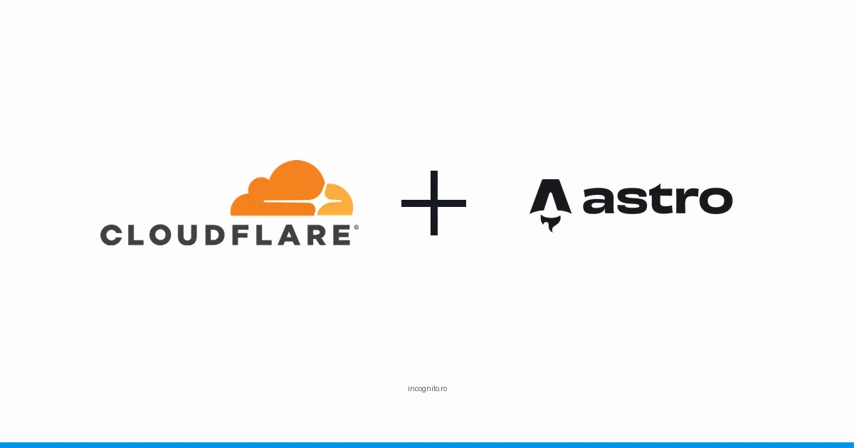 Logo-urile Cloudflare și Astro, unite printr-un plus
